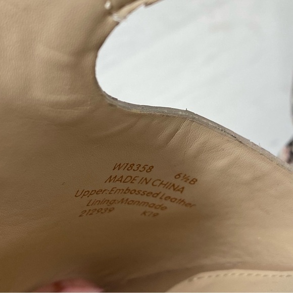 Cole Haan Philomina Snake Skin Wedge Sandal 6 1/2 B - Picture 11 of 14